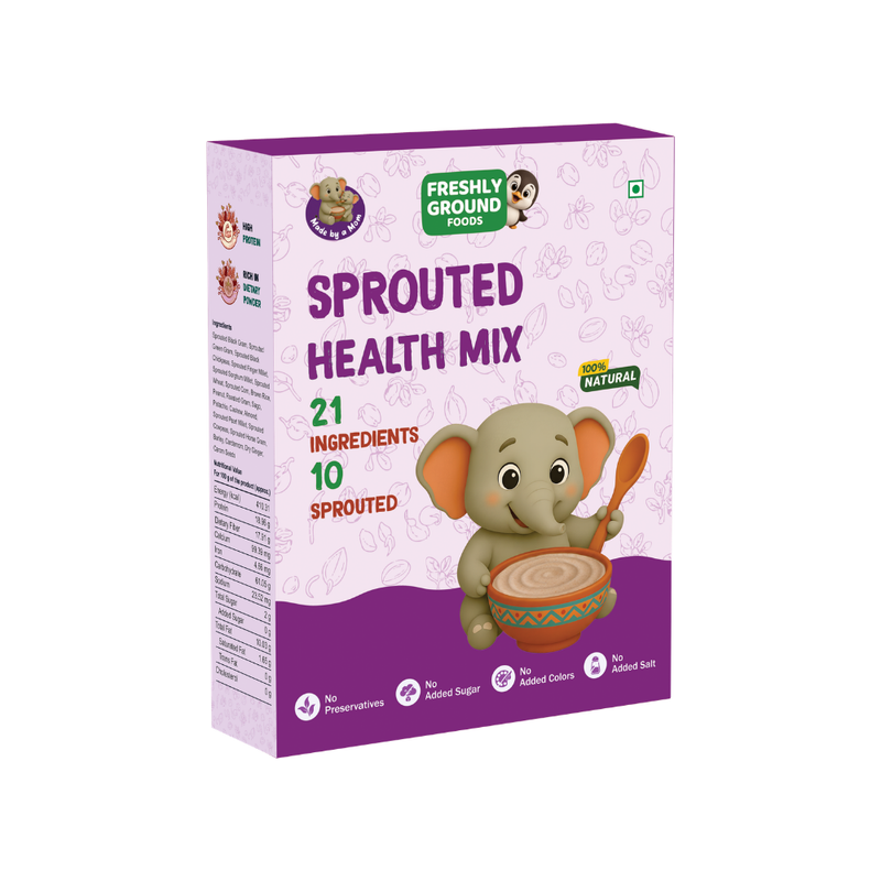 Sprouted Sathu Maavu (7+ Months) – Protein, Fiber & Calcium Rich Health Mix with 10 Sprouted Ingredients