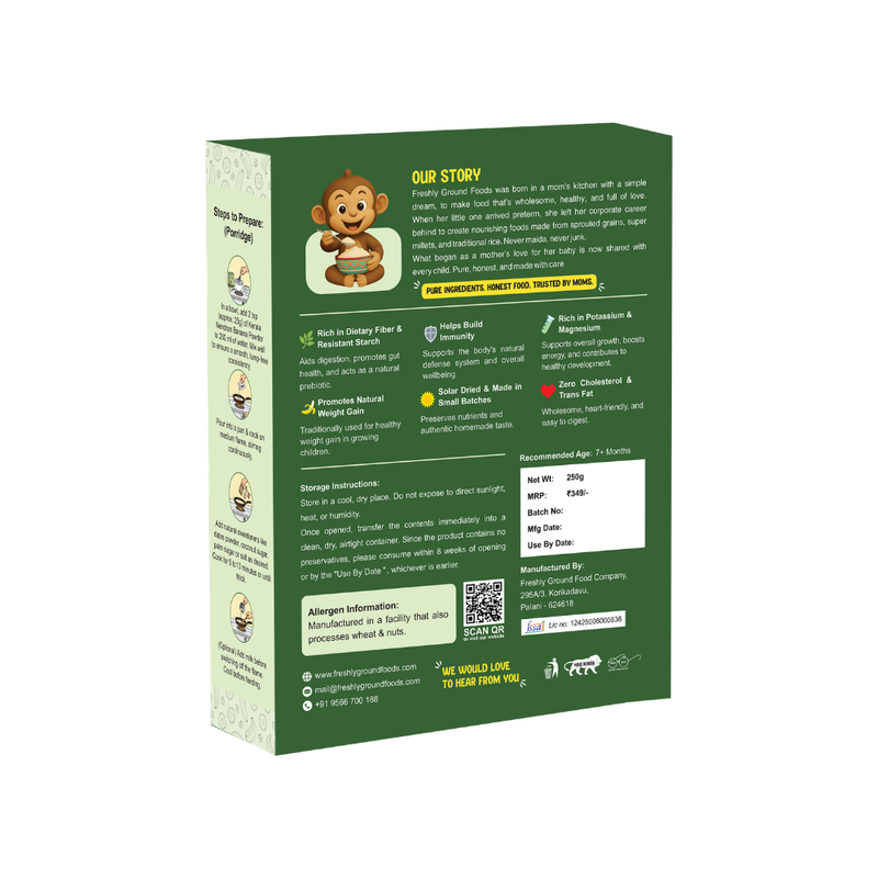 Nendran Raw Banana Powder (7+ Months) – Natural Weight Gain Food and Easy to Digest