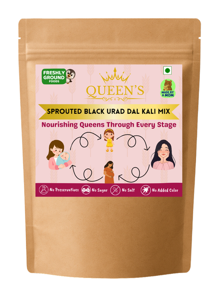 QUEEN'S SPROUTED BLACK URAD DAL KALI MIX [250g]