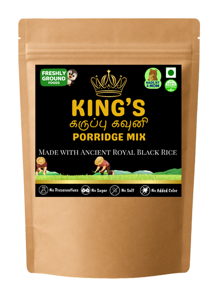 KING'S PORRIDGE MIX - BLACK RICE (KARUPPU KAVUNI) PORRIDGE PRE MIX [250g]