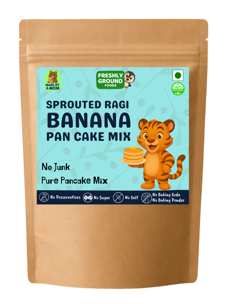 SPROUTED RAGI (FINGER MILLET) & BANANA PAN CAKE MIX [200g]