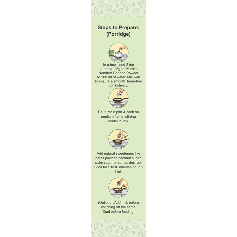 Nendran Raw Banana Powder (7+ Months) – Natural Weight Gain Food and Easy to Digest