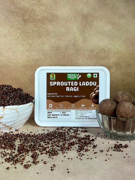 Sprouted Ragi Laddu with Jaggery – High Calcium & Easy to Digest Sweet