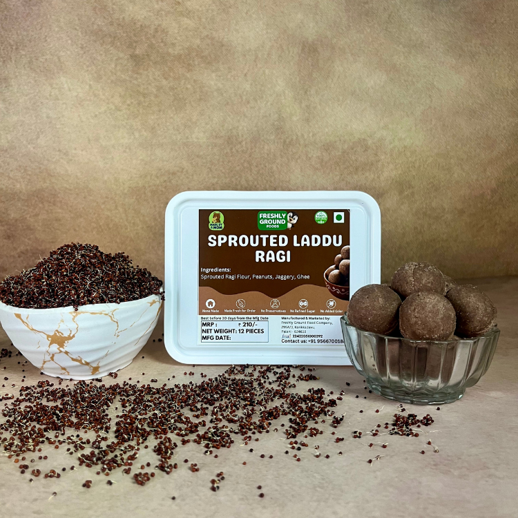 Sprouted Ragi Laddu with Jaggery – High Calcium & Easy to Digest Sweet