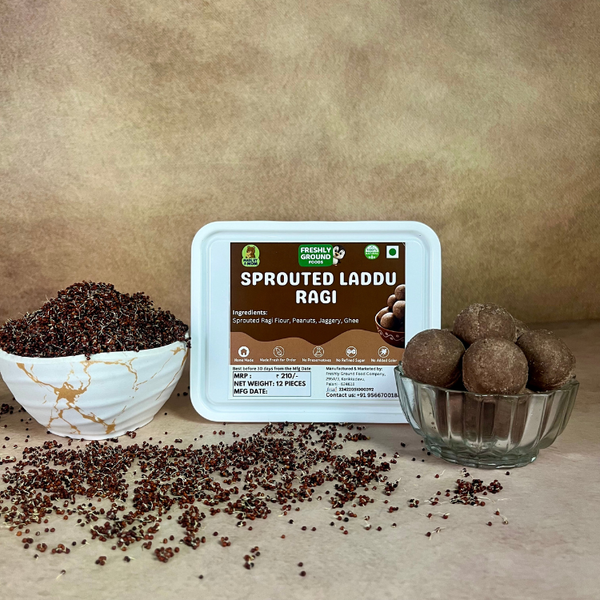 SPROUTED RAGI LADDU (12 Pieces)