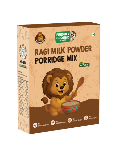 Ragi Paal Podi (Finger Millet Milk Powder, 6+ Months) – Traditional Calcium Rich Weaning Food for Strong Bones