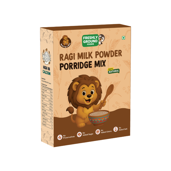 Ragi Paal Podi for Babies (6+ Months) | Finger Millet Milk Powder | Calcium Rich | No Sugar | Weaning Food