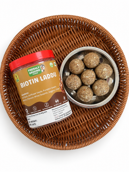 Biotin | Nuts & Seeds Laddu with Jaggery – Protein & Healthy Fats Rich Sweet