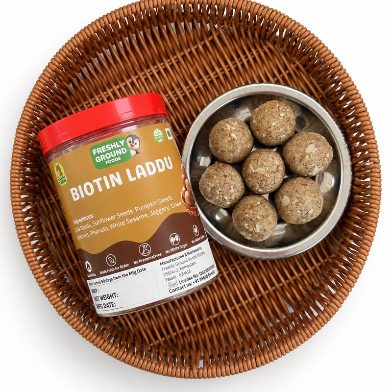 Biotin | Nuts & Seeds Laddu with Jaggery – Protein & Healthy Fats Rich Sweet