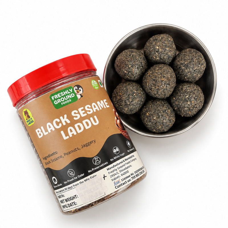 Black Sesame Laddu with Jaggery (Ellu Urundai) – Calcium & Iron Rich Traditional Sweet