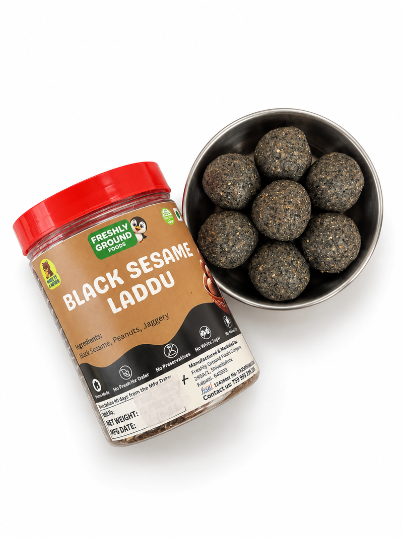 Black Sesame Laddu with Jaggery (Ellu Urundai) – Calcium & Iron Rich Traditional Sweet