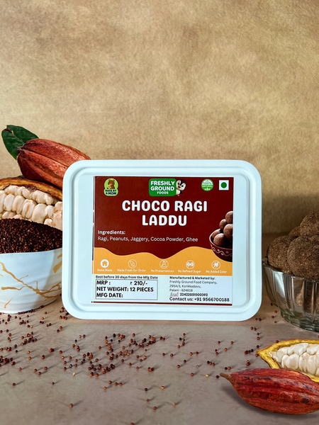 Choco Ragi Laddu with Jaggery – Calcium-Rich Healthy Treat