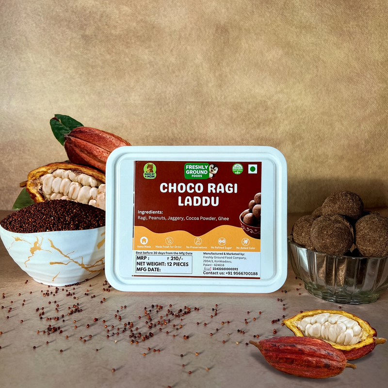 Choco Ragi Laddu with Jaggery – Calcium-Rich Healthy Treat
