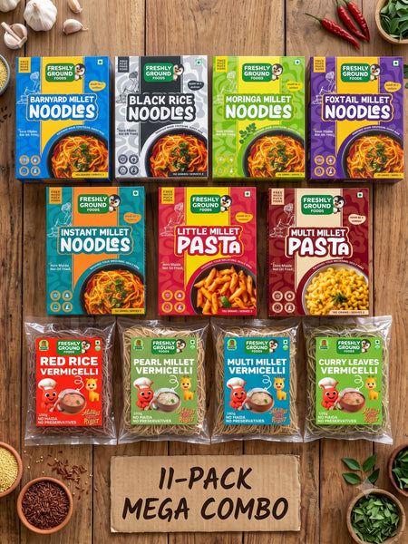 Noodles, Pasta & Vermicelli Combo 11 Pieces (5 Noodles, 2 Pasta & 4 Vermicelli)