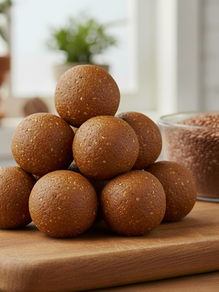 Flax Seeds Laddu with Jaggery – Omega-3 & Fiber Rich Sweet
