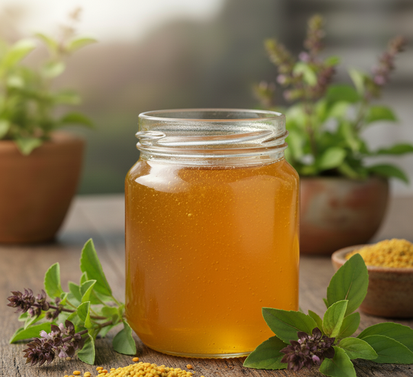 TULSI HONEY (Raw, Unpasteurized) [300g]