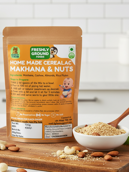 Makhana & Nuts Cereal (6+ Months) – Calcium Rich and Light on Tummy