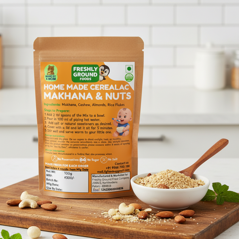 Makhana & Nuts Cereal (6+ Months) – Calcium Rich and Light on Tummy