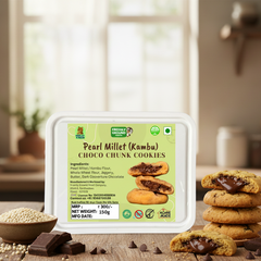 PEARL MILLET CHOCO CHUNK COOKIES (DARK COUVERTURE CHOCOLATE FILLING)