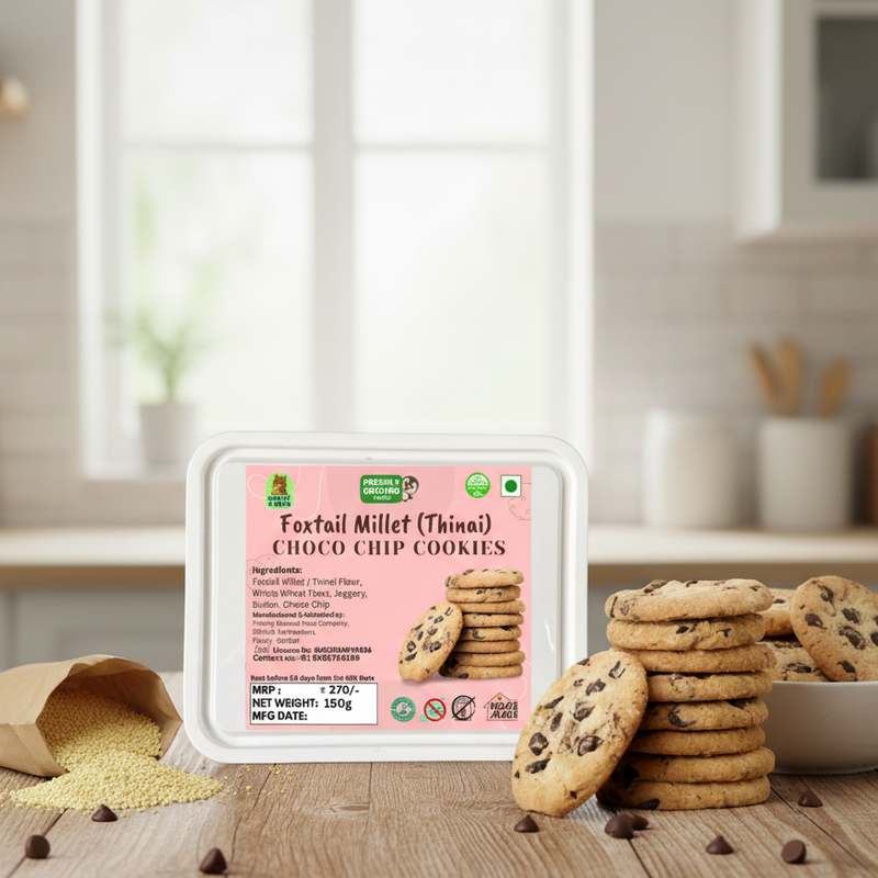 FOXTAIL MILLET CHOCO CHIP COOKIES
