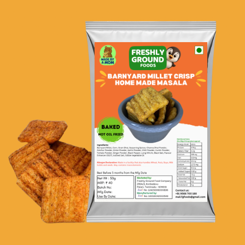 BARNYARD MILLET CRISP - HOME MADE MASALA - 50g (Pack of 3)
