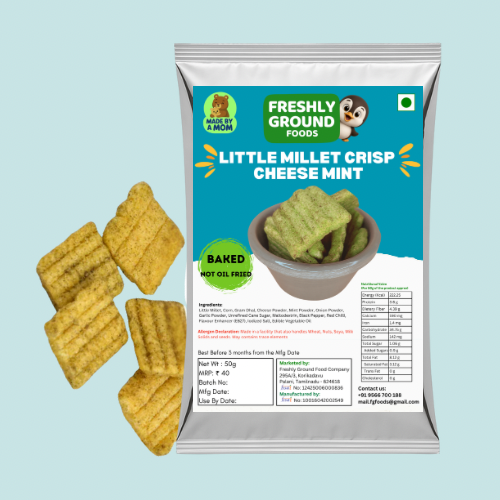LITTLE MILLET CRISP - CHEESE MINT - 50g (Pack of 3)
