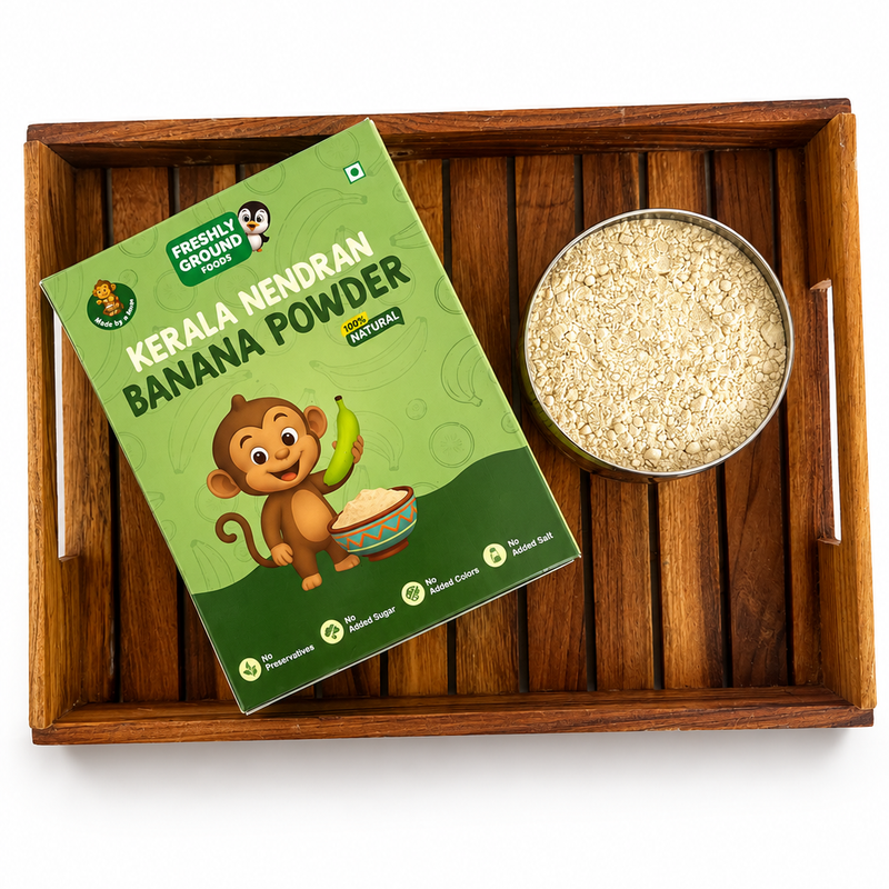 Nendran Raw Banana Powder (7+ Months) – Natural Weight Gain Food and Easy to Digest