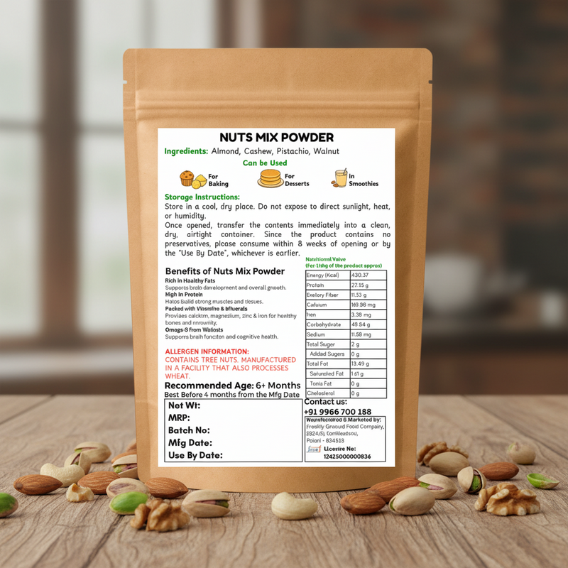 Nuts Mix Powder (7+ Months) – Protein & Healthy Fats Rich for Weight Gain and Brain Development