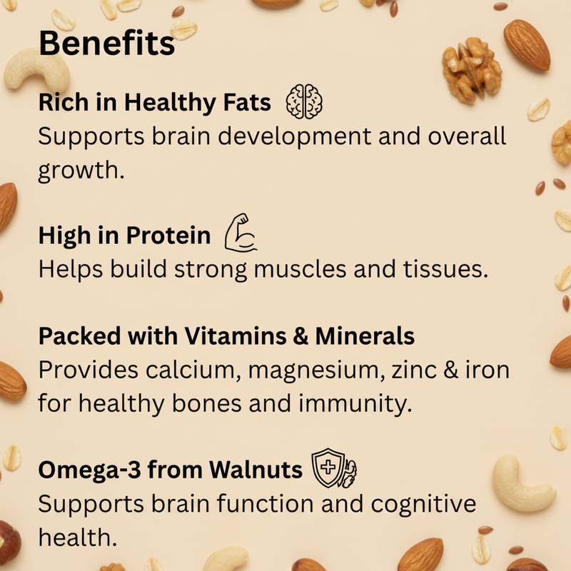 Nuts Mix Powder (7+ Months) – Protein & Healthy Fats Rich for Weight Gain and Brain Development