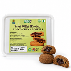 PEARL MILLET CHOCO CHUNK COOKIES (DARK COUVERTURE CHOCOLATE FILLING)