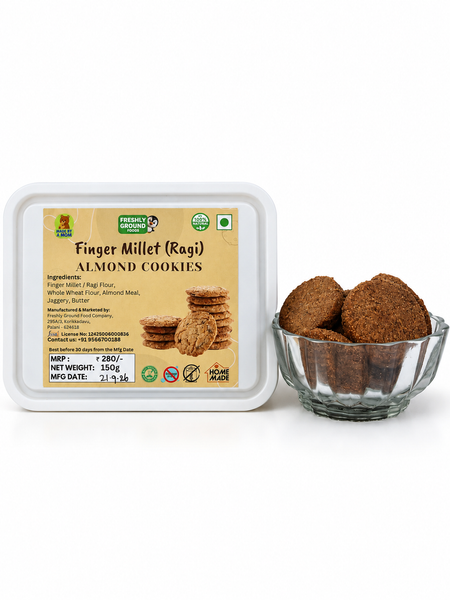 Finger millet rag - almond cookies