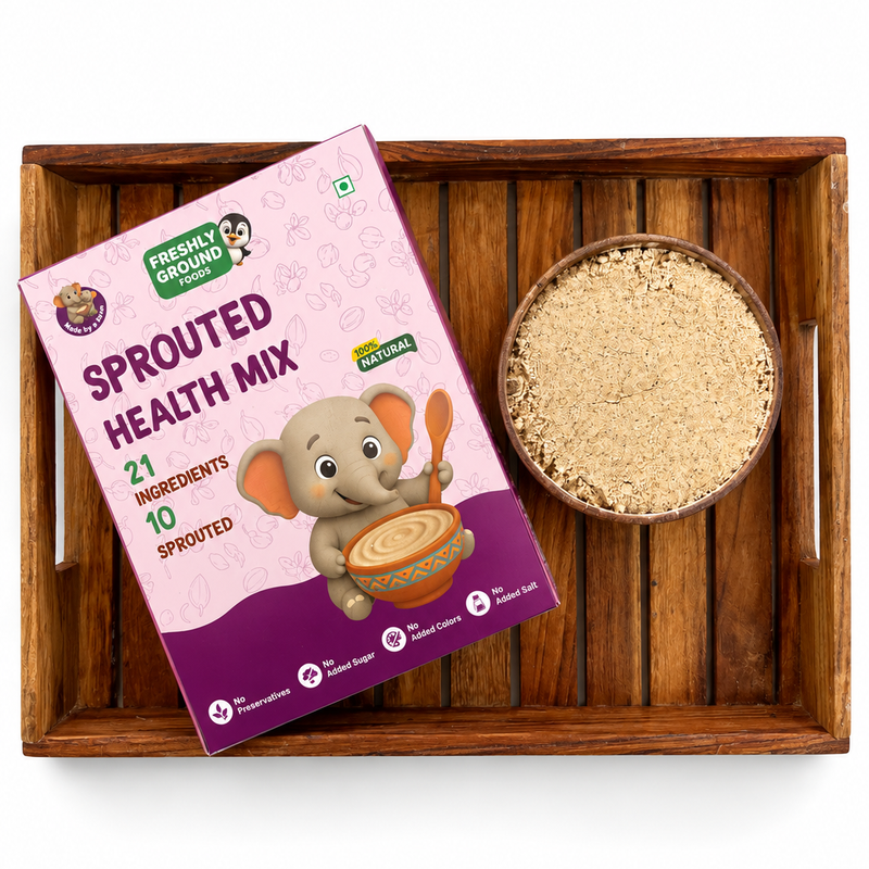 Sprouted Sathu Maavu (7+ Months) – Protein, Fiber & Calcium Rich Health Mix with 10 Sprouted Ingredients