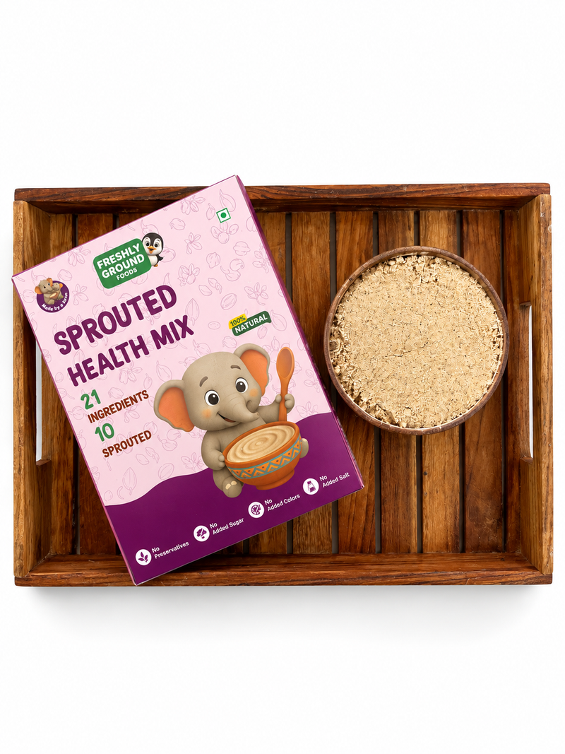 Sprouted Sathu Maavu (7+ Months) – Protein, Fiber & Calcium Rich Health Mix with 10 Sprouted Ingredients