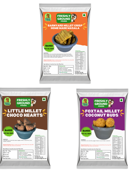 Baked Snacks Combo (Pack of 3 * 50g)