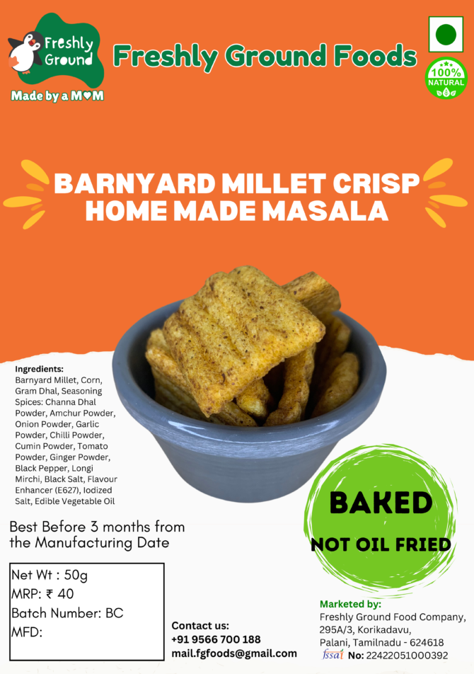 BARNYARD MILLET CRISP (HOME MADE MASALA) 50g