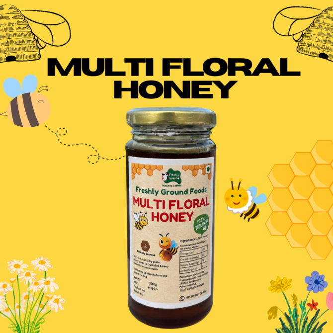 MULTI FLORAL HONEY (RAW UNPASTEURIZED) [300g]