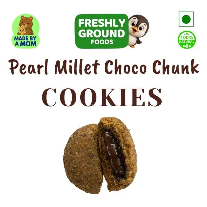 PEARL MILLET CHOCO CHUNK COOKIES (DARK COUVERTURE CHOCOLATE FILLING)