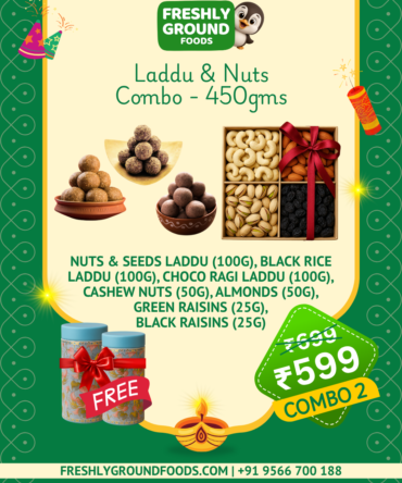 COMBO 2 - LADDU & NUTS TIN JAR COMBO (450g)